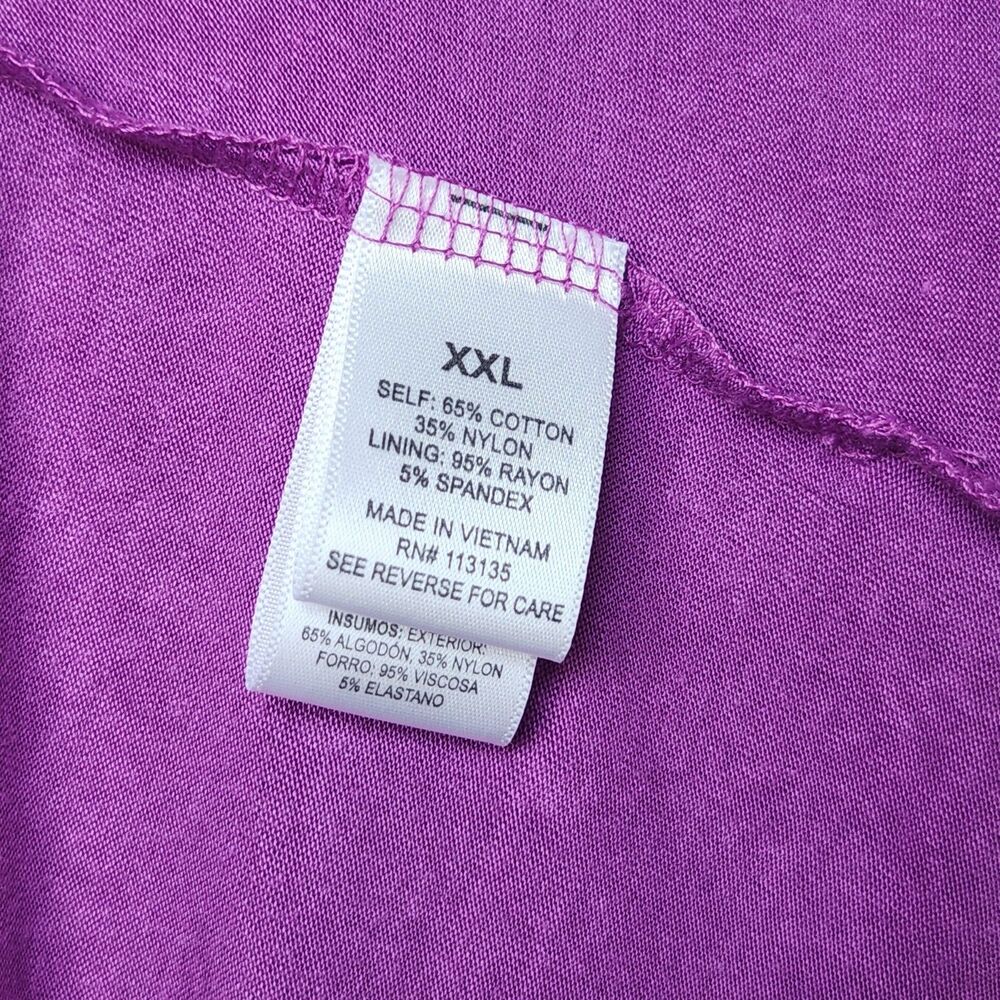 Leo & Nicole Magenta Rose Lace Blouse XXL Whimsigoth Cotton Blend Romantic Goth - Picture 7 of 8